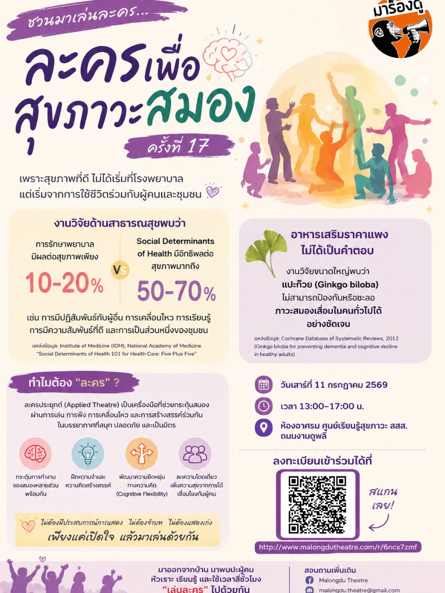 อบรมละครเพื่อสุขภาวะสมอง ครั้งที่ 17